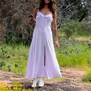 Lilac light purple maxi dress